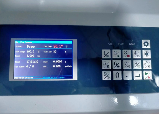 LCD Melt Flow Index Apparatus MFI Tester For Polyoxymethylene