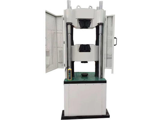 1000 Kn Servo Hydraulic Testing Machine Performs Both Tension Tests On Steel Rounds And Flats