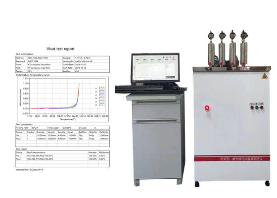 HDT VICAT Testing Machine Designed to Determine Heat Deflection Temperature and Vicat Softening Point for Plastic Control